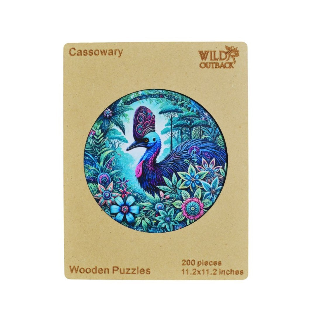 Wooden Cassowary Jigsaw Puzzle – 200 Pieces