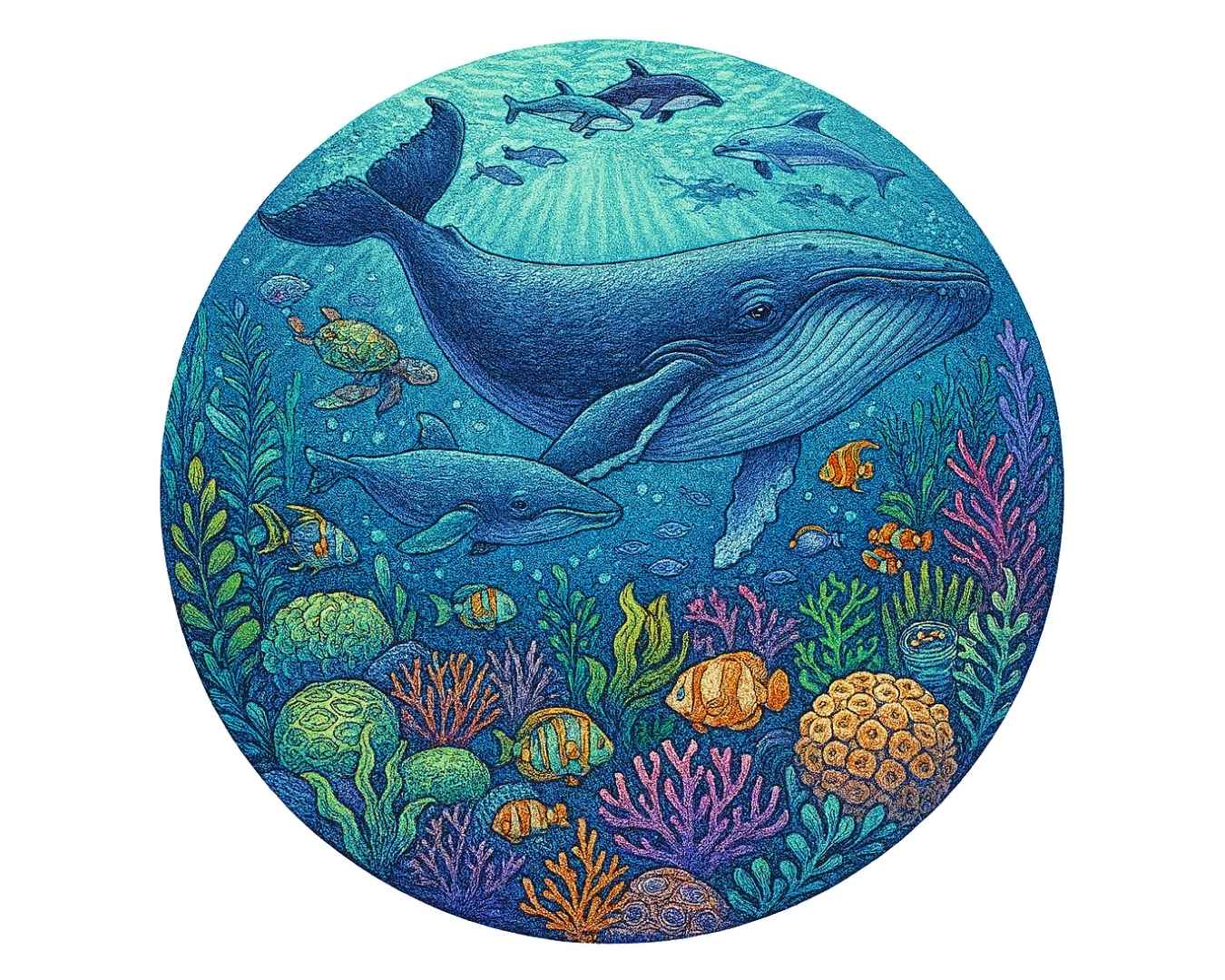 Whale Reef Jigsaw Puzzle – 200 Pieces