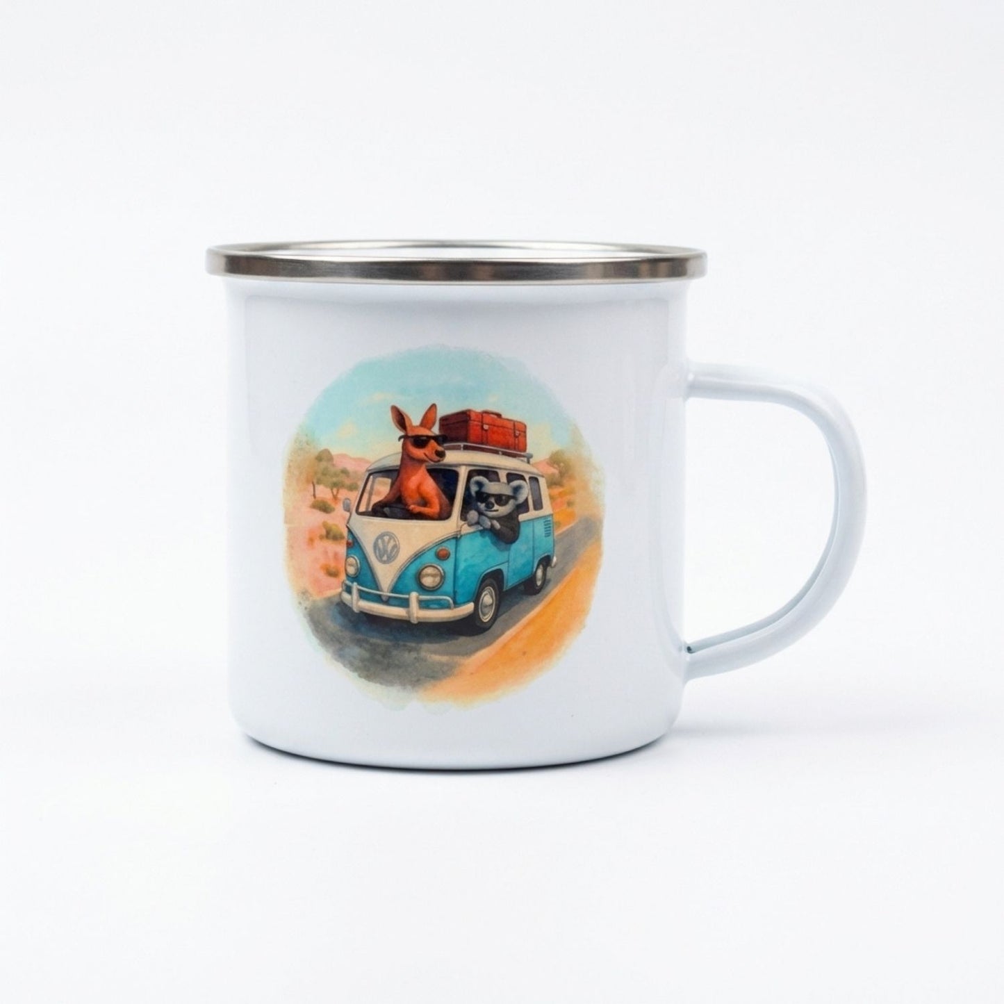Bush Buddies Road Trip Enamel Mug
