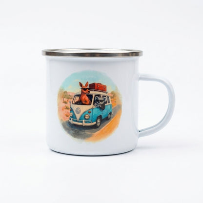 Bush Buddies Road Trip Enamel Mug