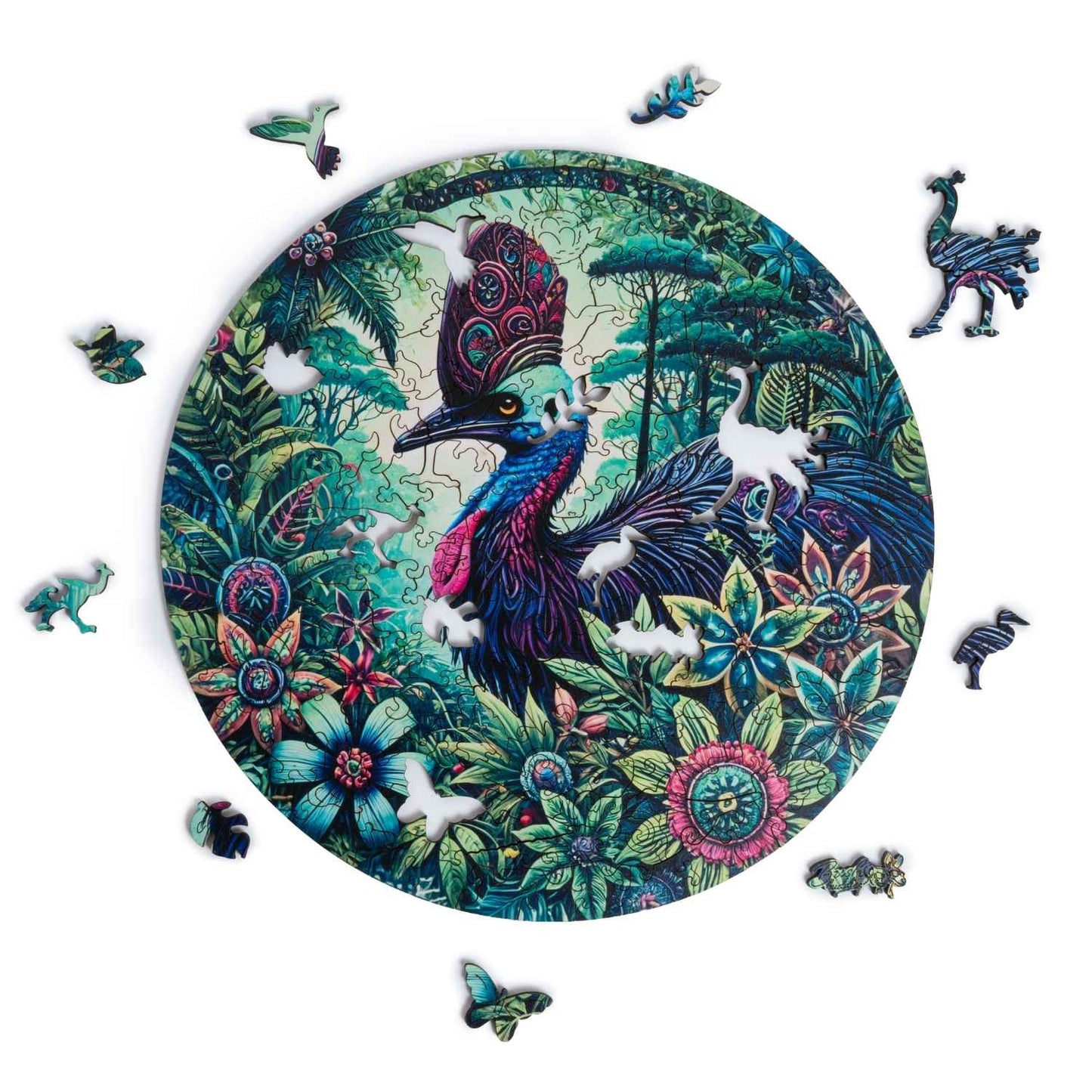 Wooden Cassowary Jigsaw Puzzle – 200 Pieces