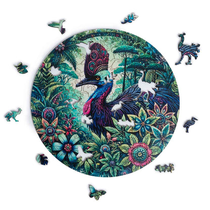 Wooden Cassowary Jigsaw Puzzle – 200 Pieces
