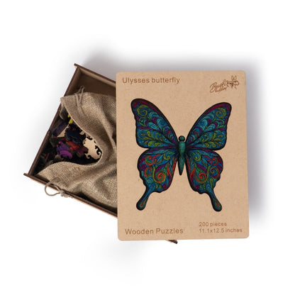 Ulysses Butterfly Jigsaw Puzzle – 200 Pieces
