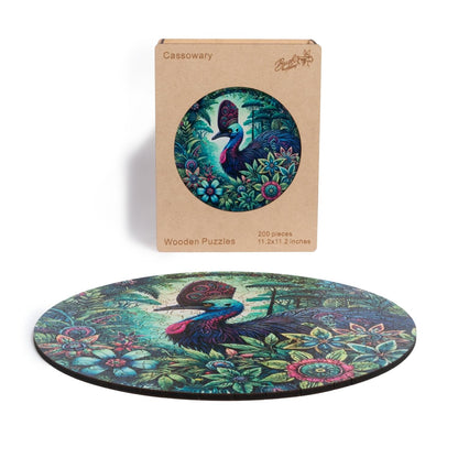 Wooden Cassowary Jigsaw Puzzle – 200 Pieces